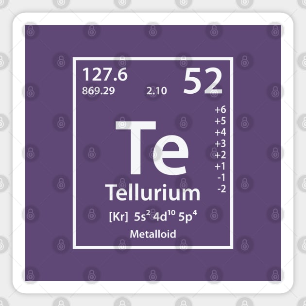 Tellurium Element Magnet by cerebrands